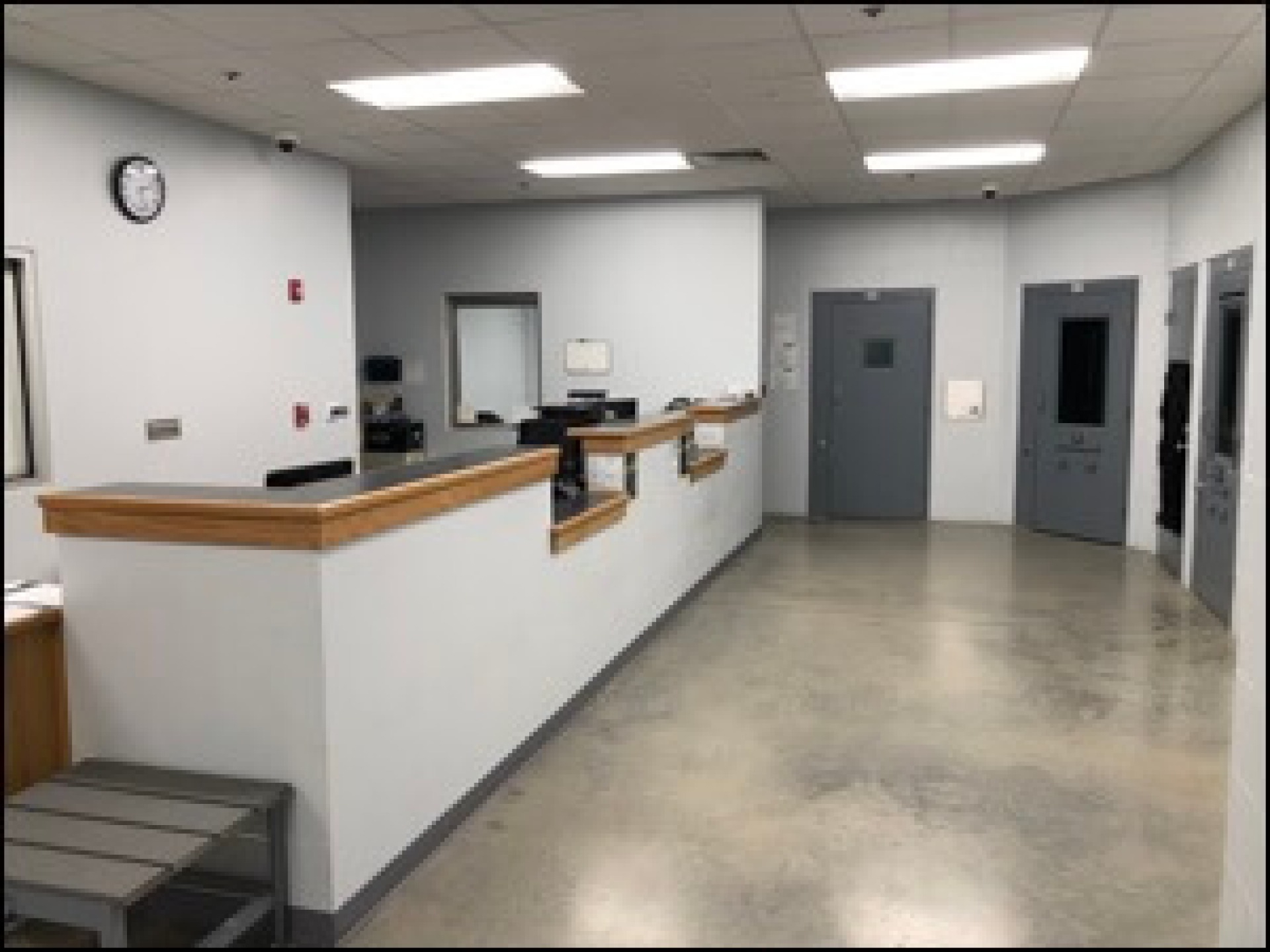 Booking area of Winnebago County jail in Forest City, Iowa.